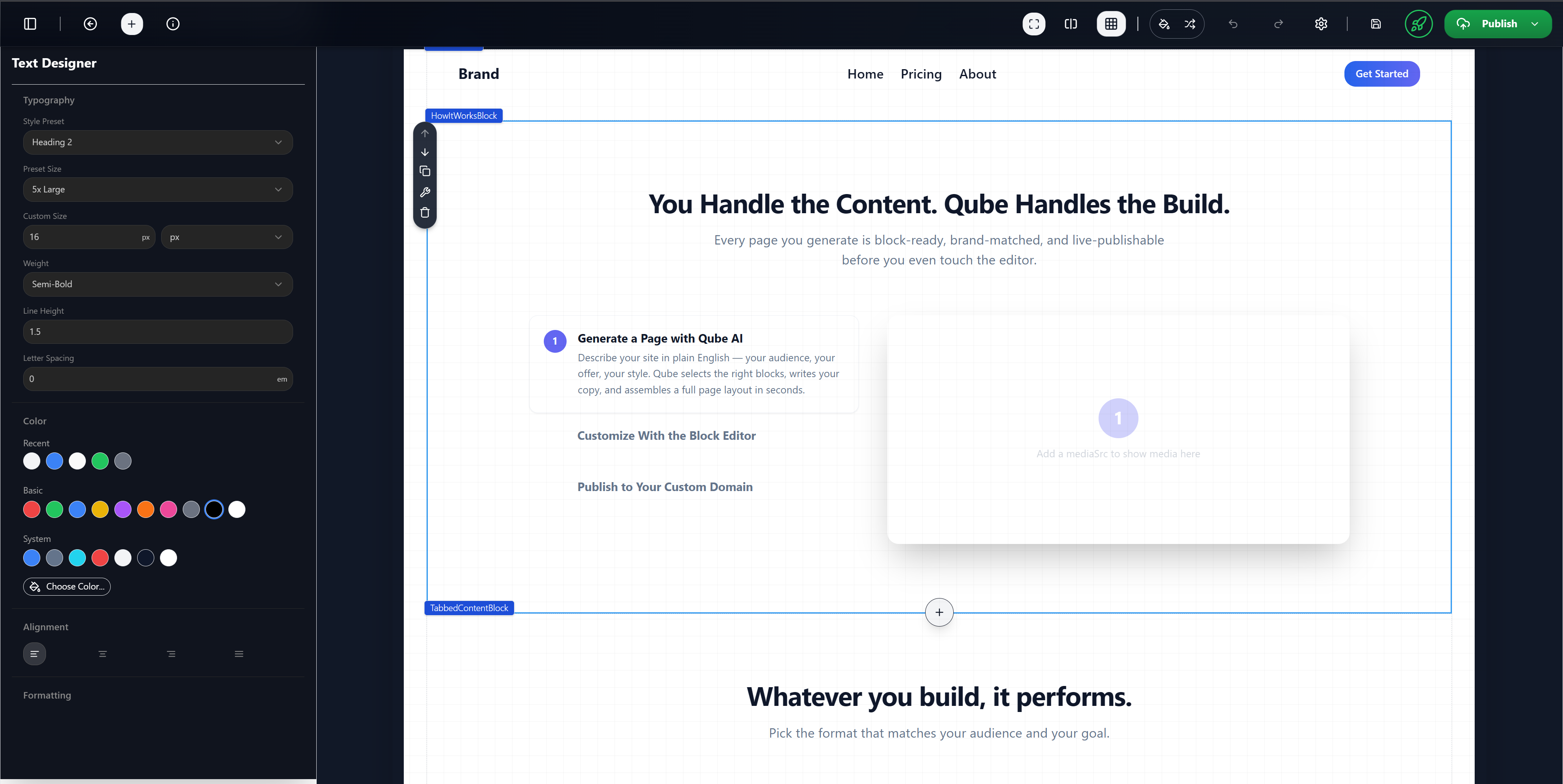 Bloqworx page editor